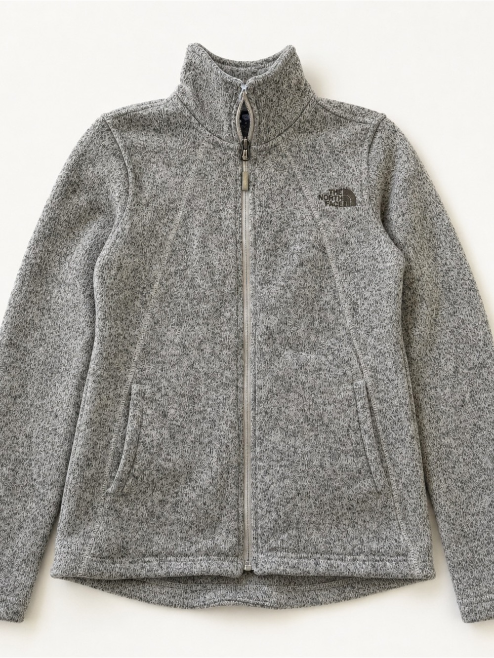 The North Face Heather Gray Full-Zip Fleece Jacket